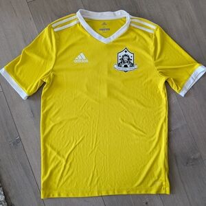 Adidas Yellow Soccer Jersey with White Accents